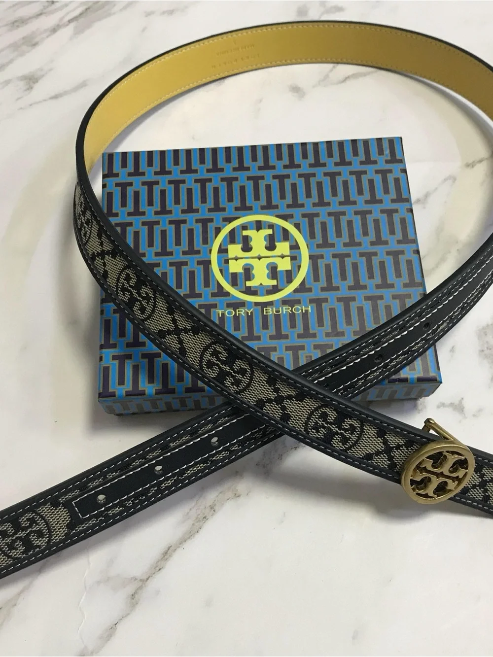 Tory Burch T Monogram Jacquard Belt